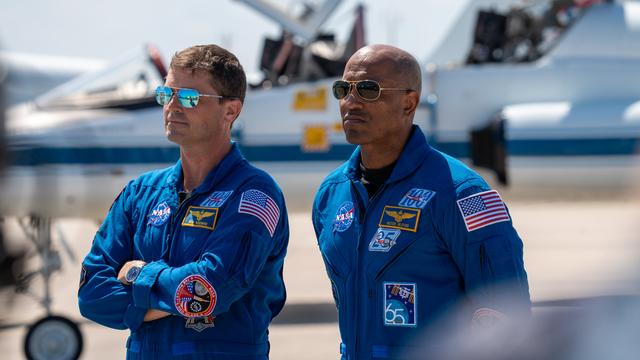 NASA image: Artemis II Crew Arrives at KSC Ahead of Launch